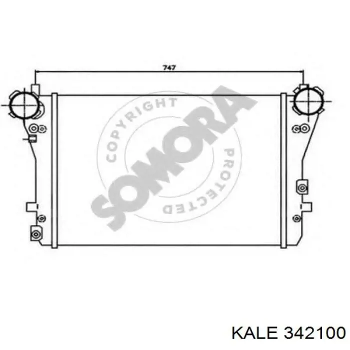 Радиатор интеркуллера Kale 342100