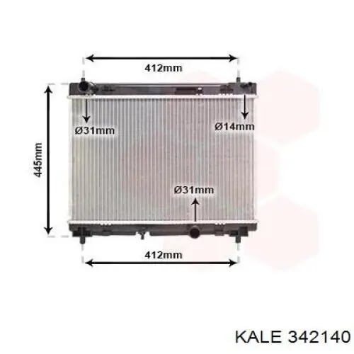 342140 Kale Радиатор основной
