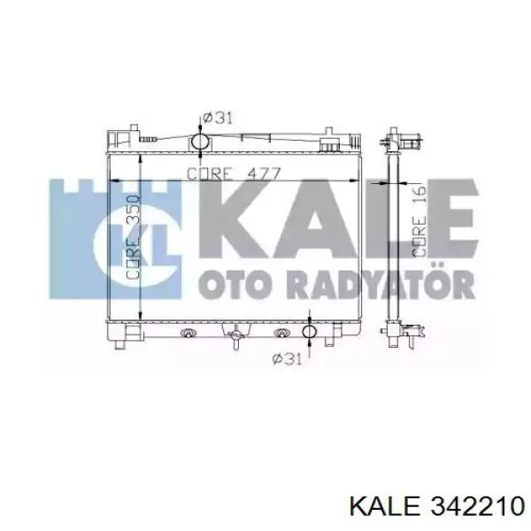 Радиатор 342210 Kale