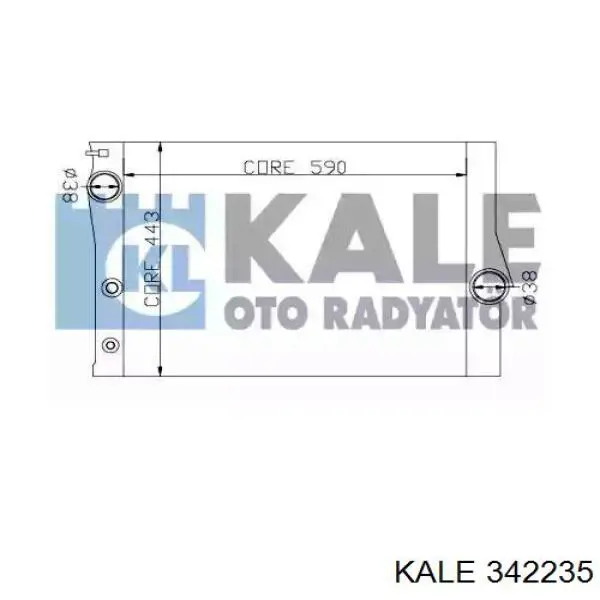 342235 Kale radiador de esfriamento de motor