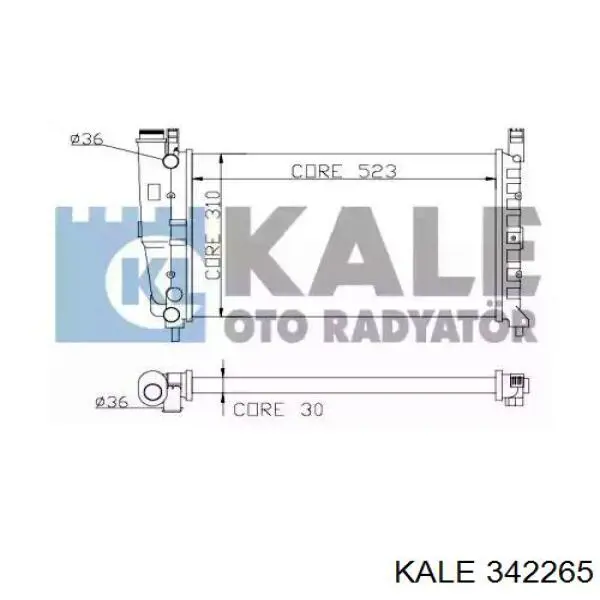 Радиатор 342265 Kale