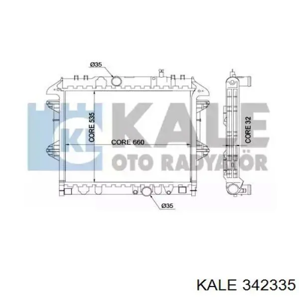 342335 Kale радиатор охлаждения двигателя