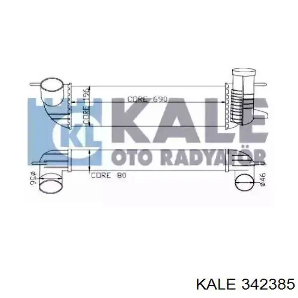 342385 Kale radiador de intercooler