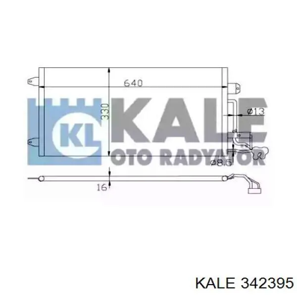 Радиатор кондиционера 342395 Kale