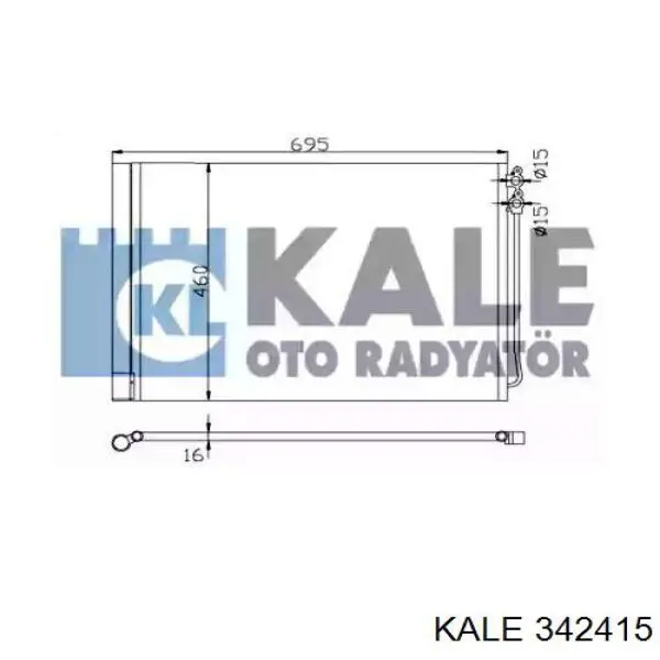 Радиатор кондиционера 342415 Kale