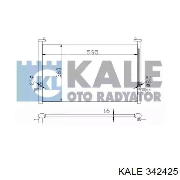 342425 Kale радиатор кондиционера