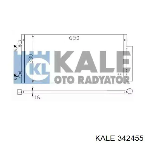 342455 Kale радиатор кондиционера