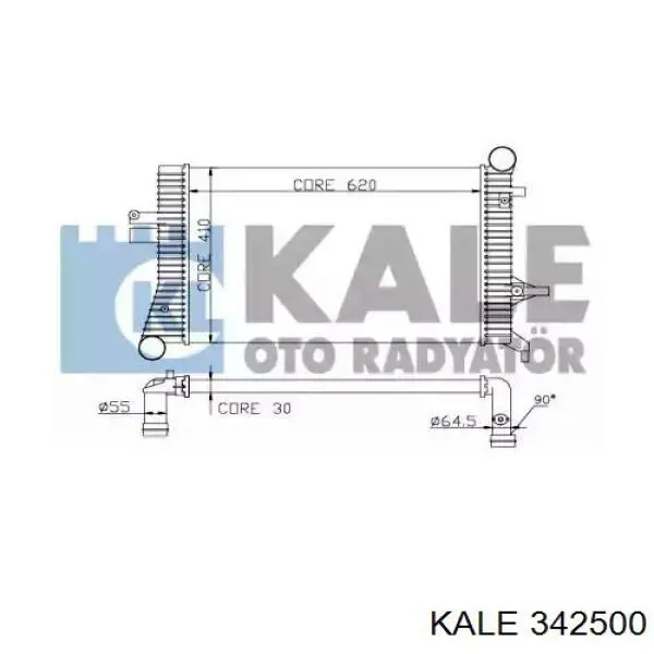 342500 Kale radiador de intercooler