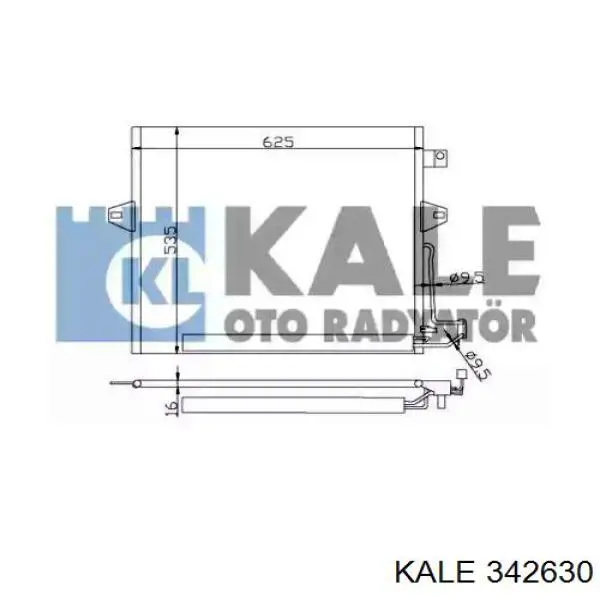 Радиатор кондиционера 342630 Kale