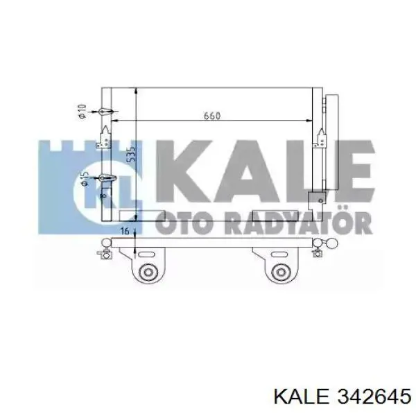 Радиатор кондиционера 342645 Kale