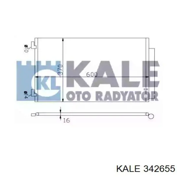 Радиатор кондиционера 342655 Kale