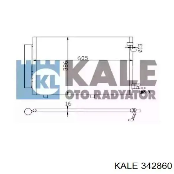 342860 Kale радиатор кондиционера
