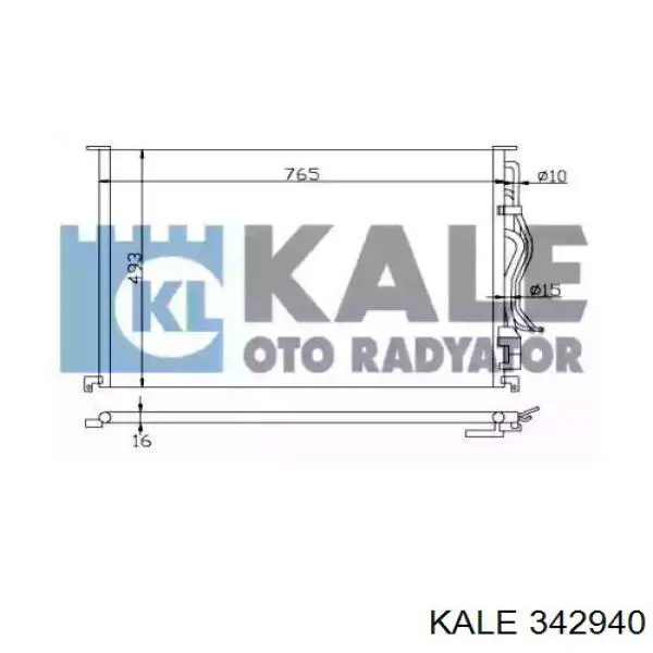 342940 Kale радиатор кондиционера