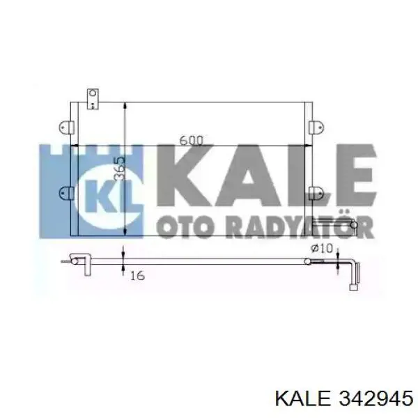 342945 Kale радиатор кондиционера