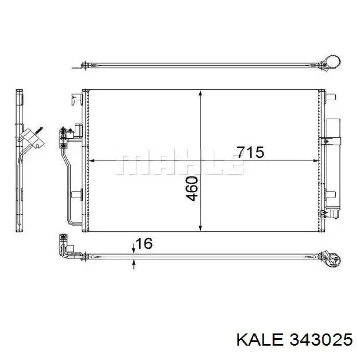 Конденсатор кондиционера Kale 343025 цена, от 97.11 USD