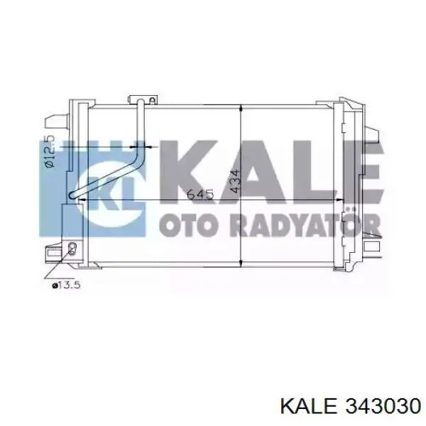 Радиатор кондиционера 343030 Kale