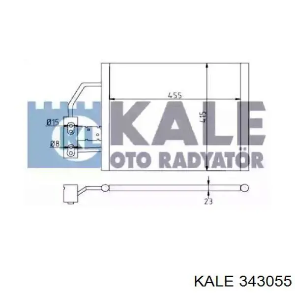 Радиатор кондиционера 343055 Kale