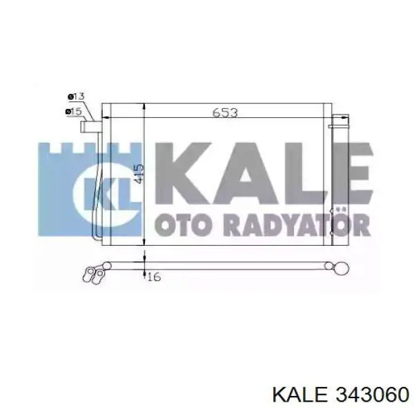 Радиатор кондиционера 343060 Kale