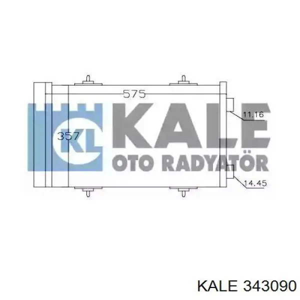 Радиатор кондиционера 343090 Kale