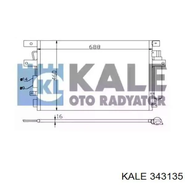 Радиатор кондиционера 343135 Kale