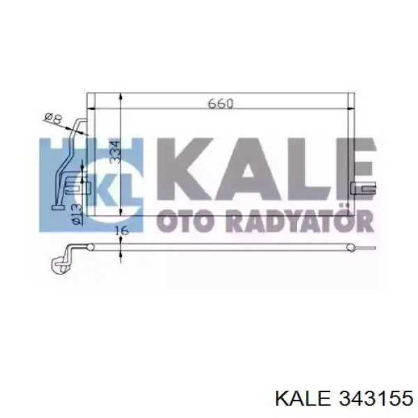 343155 Kale радиатор кондиционера