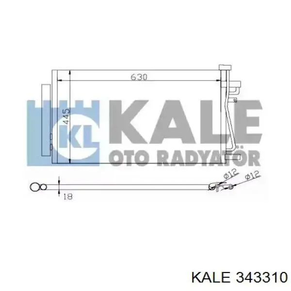 343310 Kale радиатор кондиционера