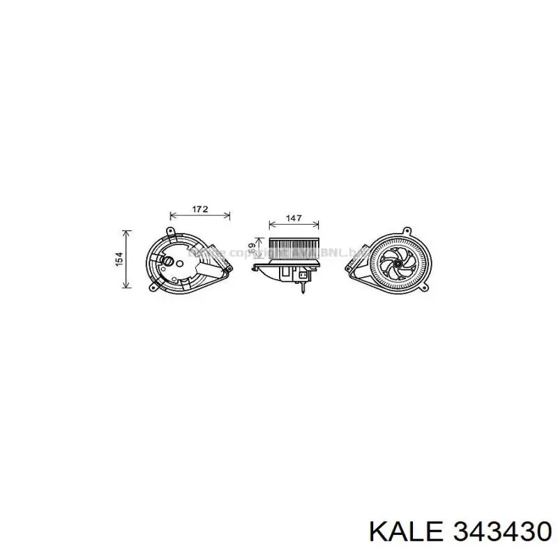 Вентилятор печки 343430 Kale