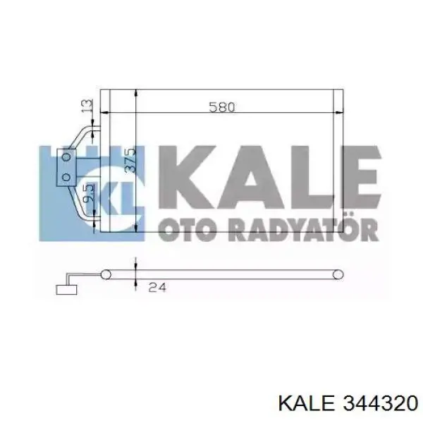 Радиатор кондиционера 344320 Kale