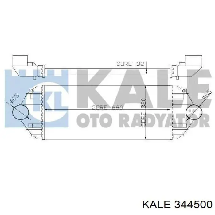 Radiador de aire, intercooler 344500 Kale