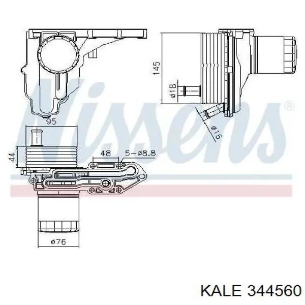 344560 Kale Корпус маслофильтра