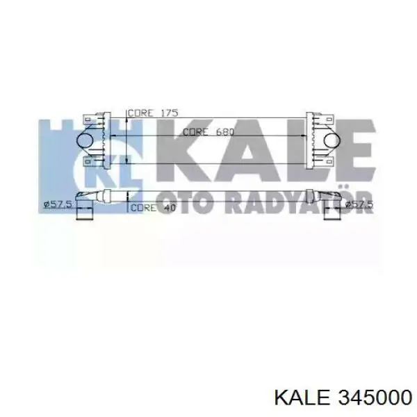 345000 Kale radiador de intercooler