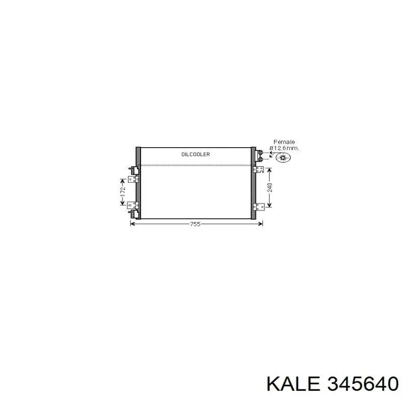 Радиатор кондиционера 345640 Kale