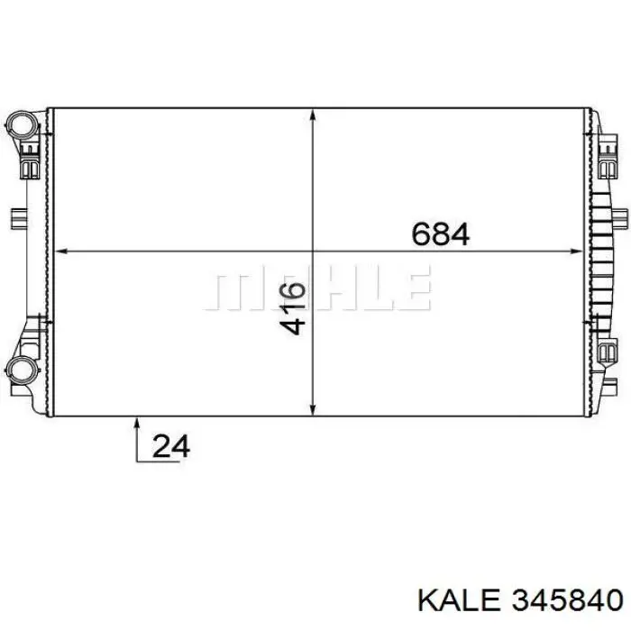 Радиатор охлаждения двигателя Kale 345840 цена, от 89.01 USD