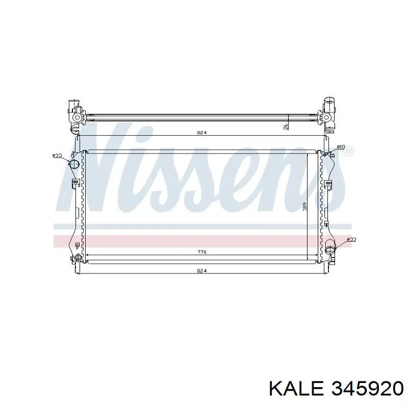 Радиатор охлаждения двигателя Kale 345920 цена, от 68.19 USD