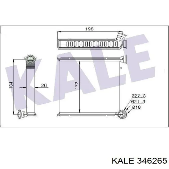 346265 Kale радиатор печки
