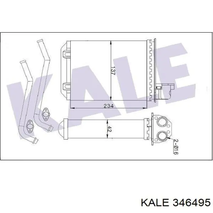 Радиатор печки 346495 Kale