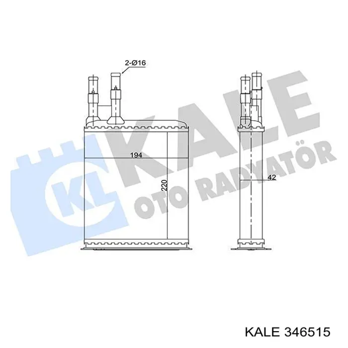 Радиатор печки (отопителя) Kale 346515 цена, от 21.76 USD