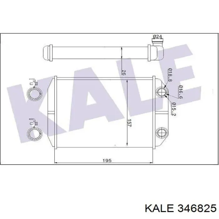 346825 Kale radiador de forno (de aquecedor)