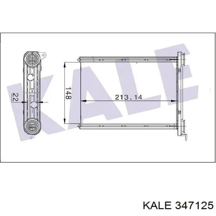 Радиатор печки 347125 Kale