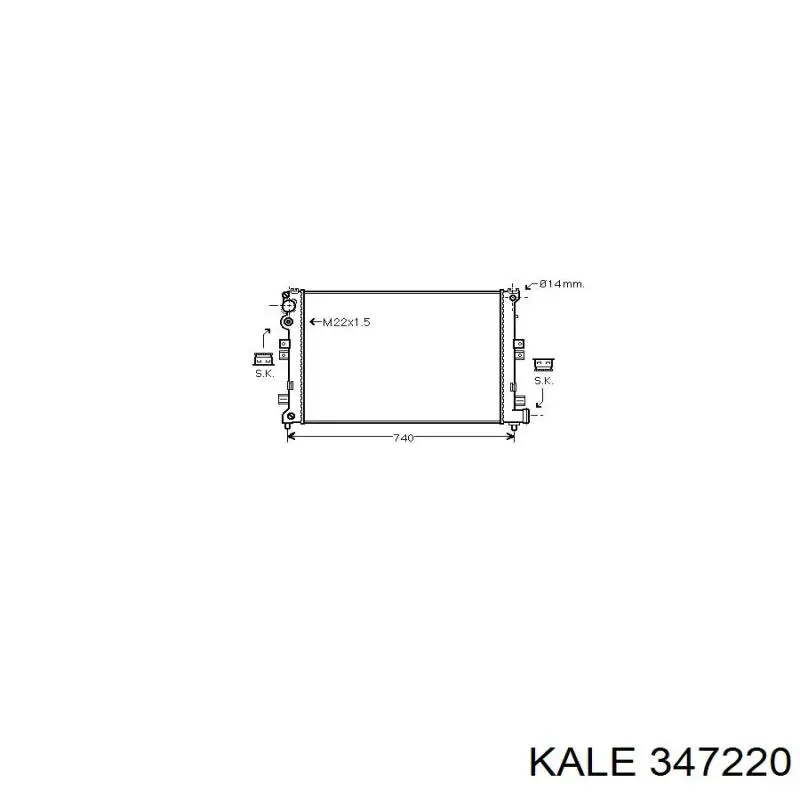 Радиатор охлаждения двигателя Kale 347220 цена, от 61.50 USD