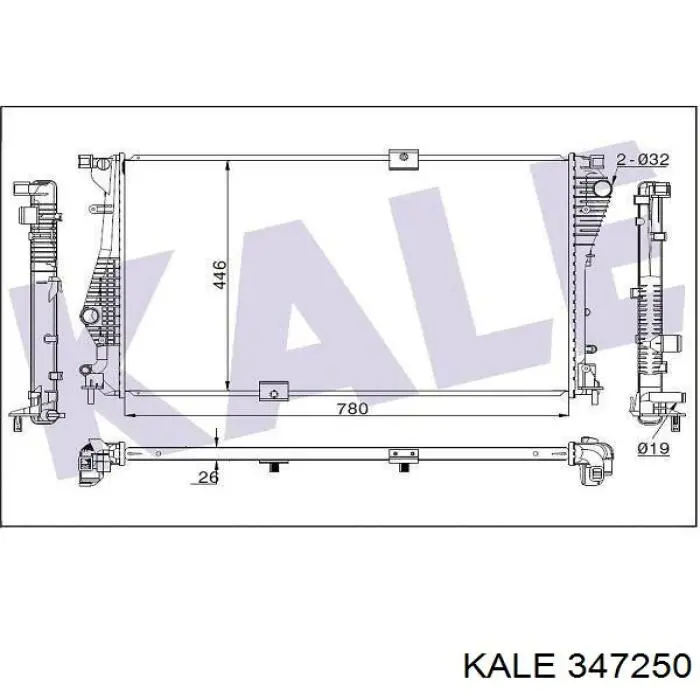 Радиатор 347250 Kale