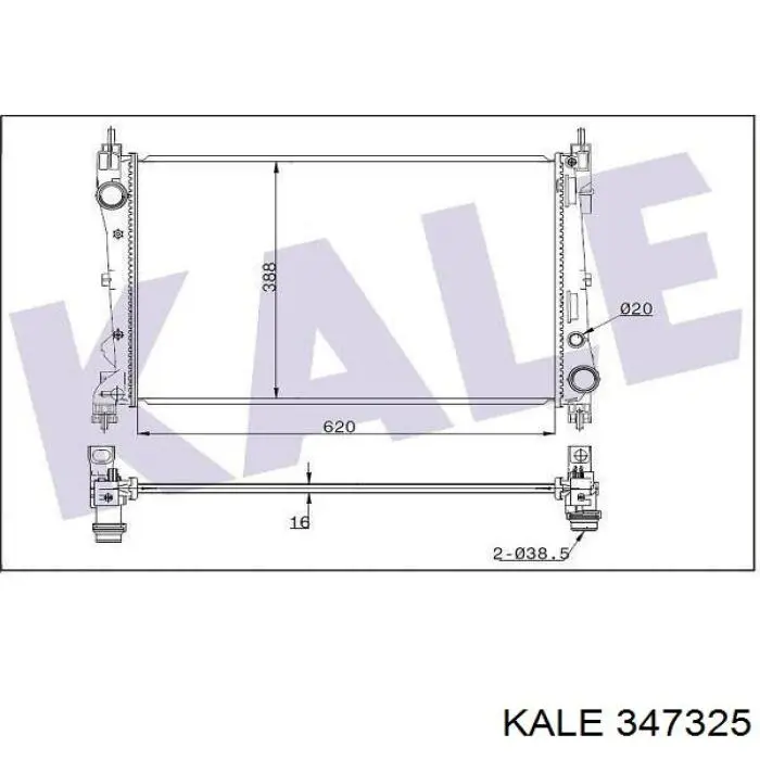 Радиатор 347325 Kale