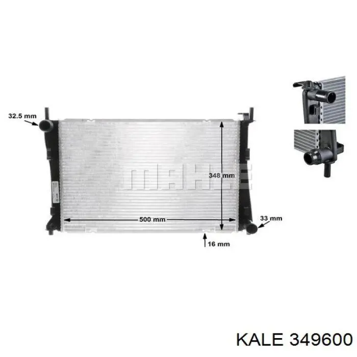 Радиатор охлаждения двигателя Kale 349600 цена, от 60.11 USD