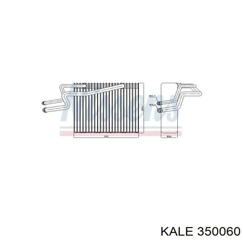 Радиатор испарителя кондиционера Kale 350060 цена, от 66.64 USD