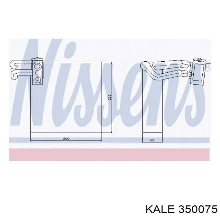 Испаритель кондиционера 350075 Kale