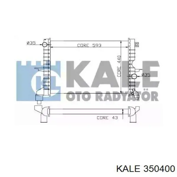 Радиатор 350400 Kale