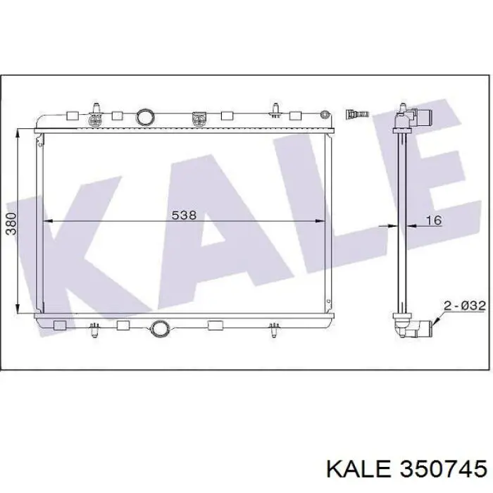 Радиатор 350745 Kale