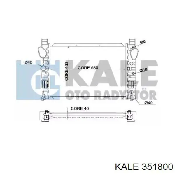 Радиатор 351800 Kale