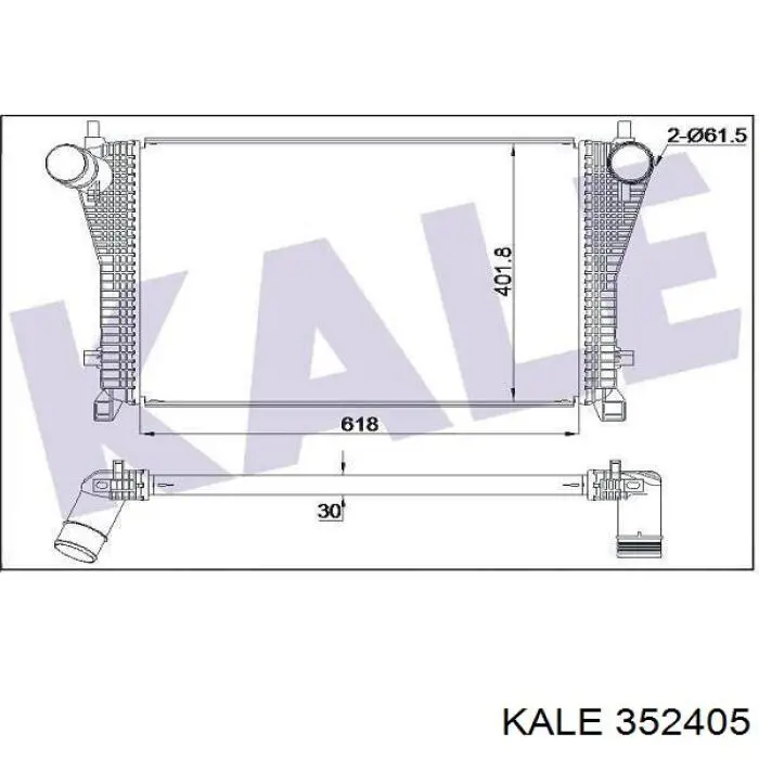 352405 Kale radiador de intercooler