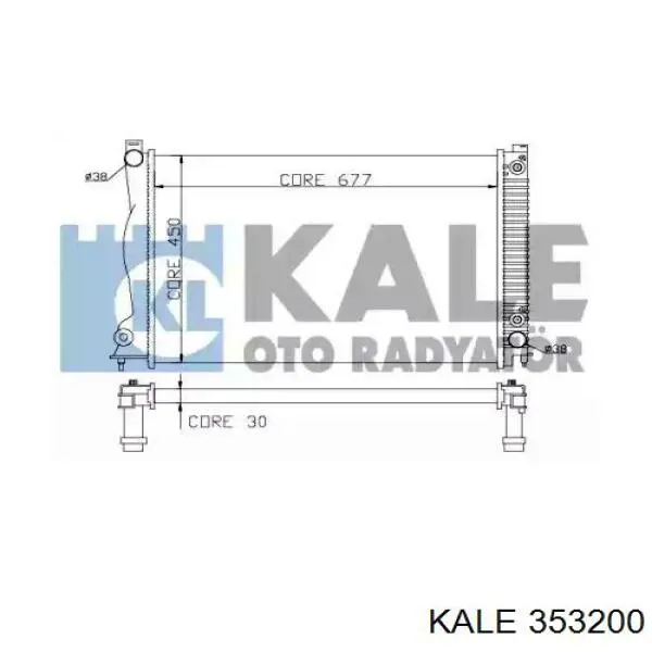 353200 Kale radiador de esfriamento de motor